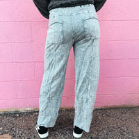 Micki Mineral Wash Pants - Silver Grey