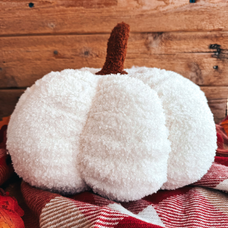 Sherpa Pumpkin Pillows