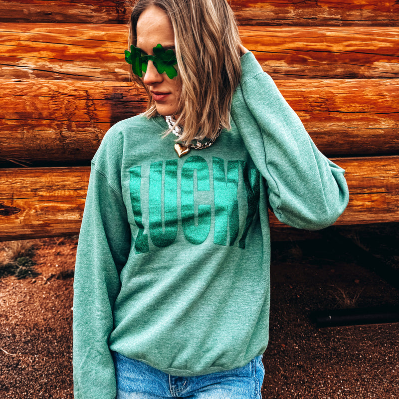 Lucky Glitter Monochrome Sweatshirt