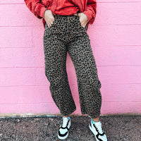 Lenny Leopard Barrel Jeans