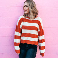 Simple Stripes Sweater - PUMPKIN