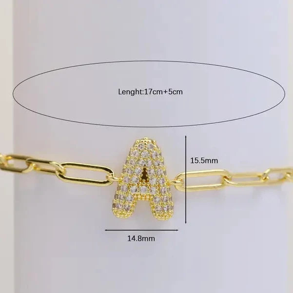 Initial Bubble Bracelet