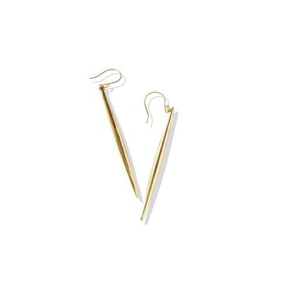 Brass Quill Earrings Ink + Alloy