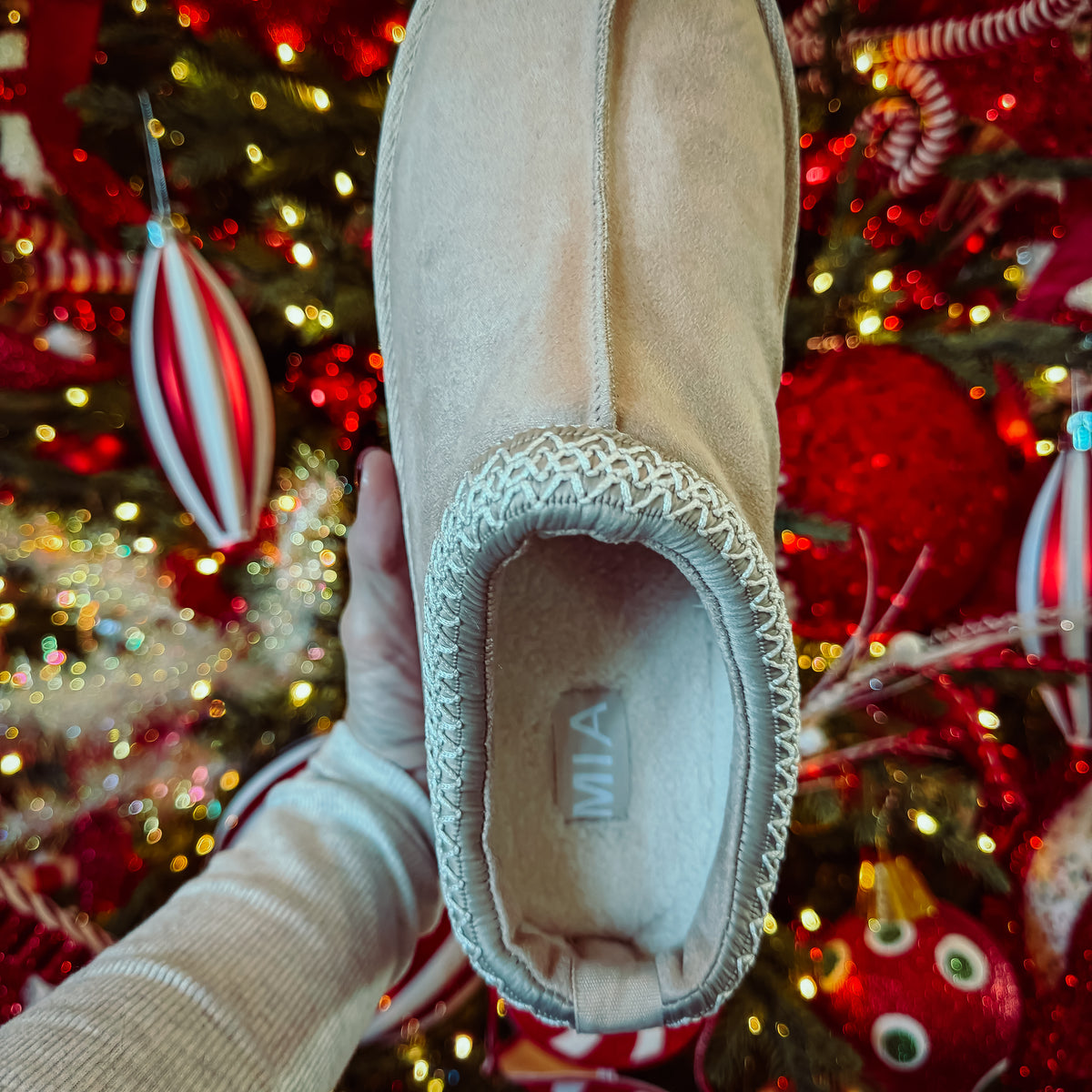 Holiday Clog Slippers - BEIGE