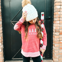 YOUTH Tis the Season Embroidered Pullover