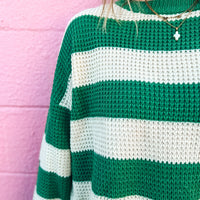 Simple Stripes Sweater - GREEN