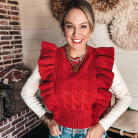 Kringle Ruffle Sweater Vest