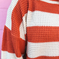 Simple Stripes Sweater - PUMPKIN