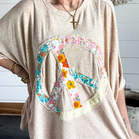 Peace Patch 1/2 Sleeve Top