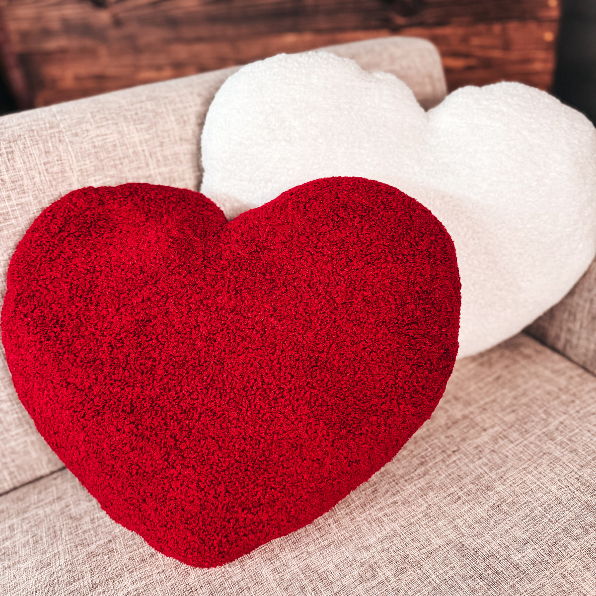 Heart Sherpa Pillows