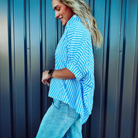 Sweet Sorority Button Down - BLUE