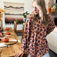 Cozy Crew Leopard Fleece Tunic