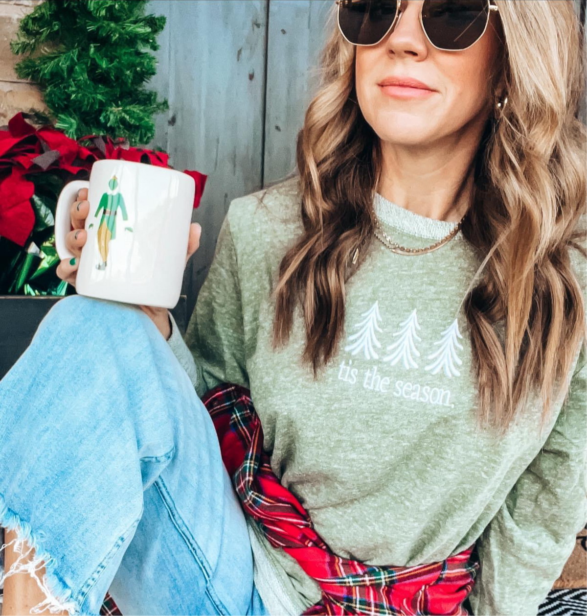 ‘Tis the Season Embroidered Pullover