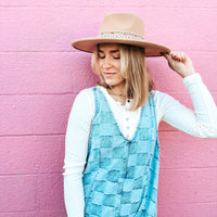 Vintage Checker Denim Overalls