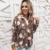 Finally Floral Top - BROWN