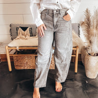 Becca Barrel Jeans - GREY