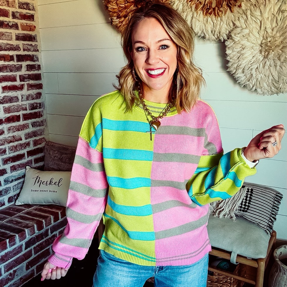 Bold and Bright Striped Sweater