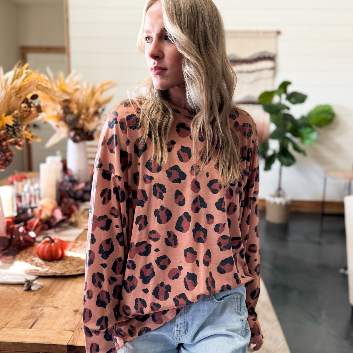 Cozy Crew Leopard Fleece Tunic