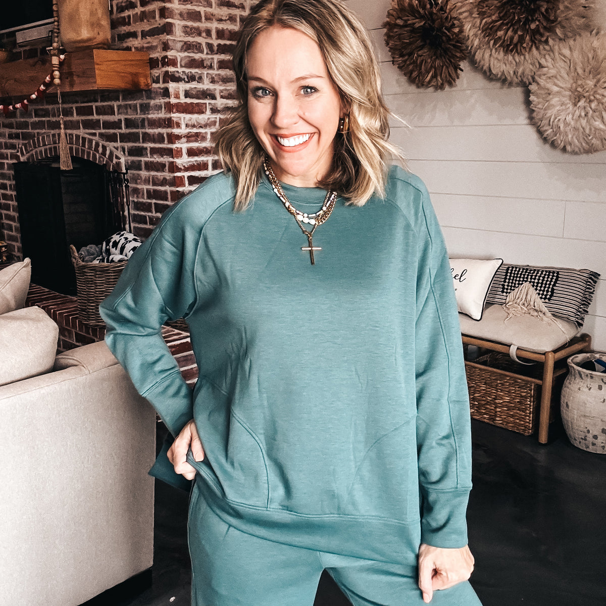 Sterling Scuba Sweat Top - ASH JADE