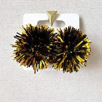 Metallic Pom Earrings