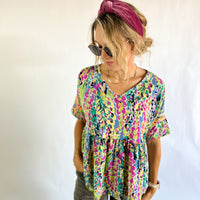 Finley Floral Top - Purple Tone